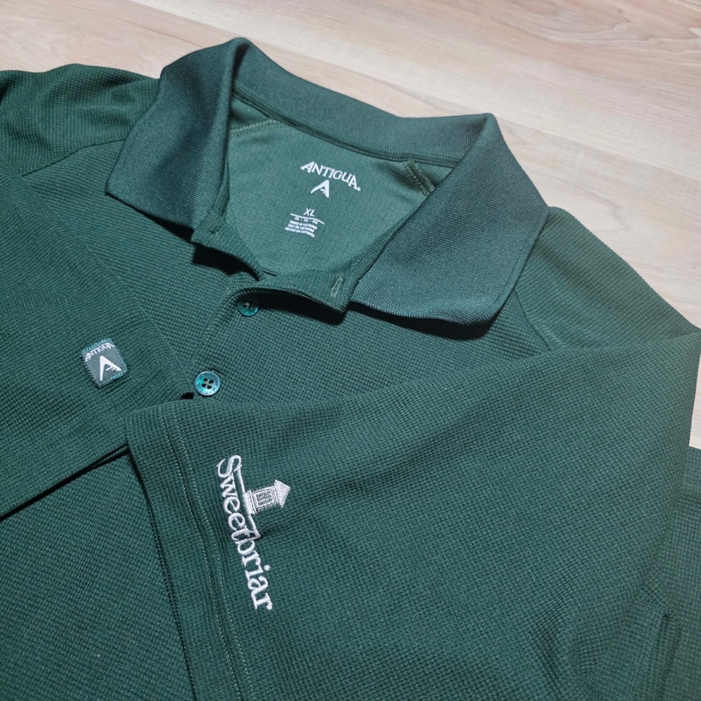 Antigua Polo Shirt Mens XL Green Sweetbriar Embroidered Short Sleeve 100312 Golf